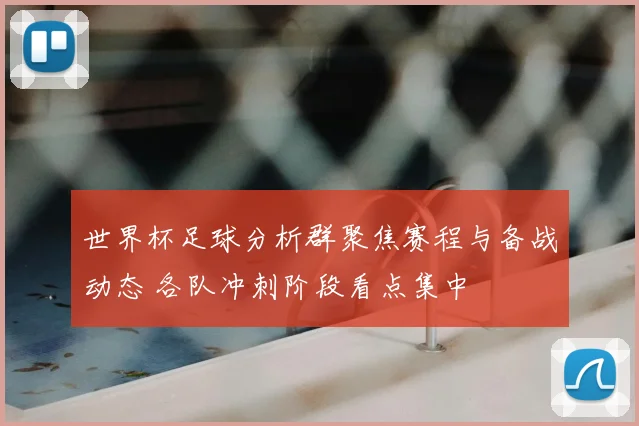 世界杯足球分析群聚焦赛程与备战动态 各队冲刺阶段看点集中